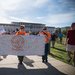 Board members from the Caltech Postdoctoral Association and the Graduate Student Council led marchers from Beckman Lawn to Memorial Park, carrying a banner signed by hundreds of members of the local community to express their support for science.