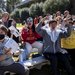 Students from Sierra Madre Middle School cheer