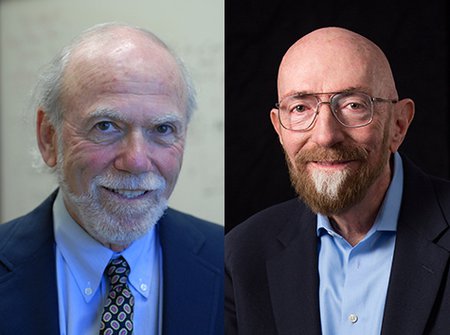 photo of Barry Barish and Kip Thorne