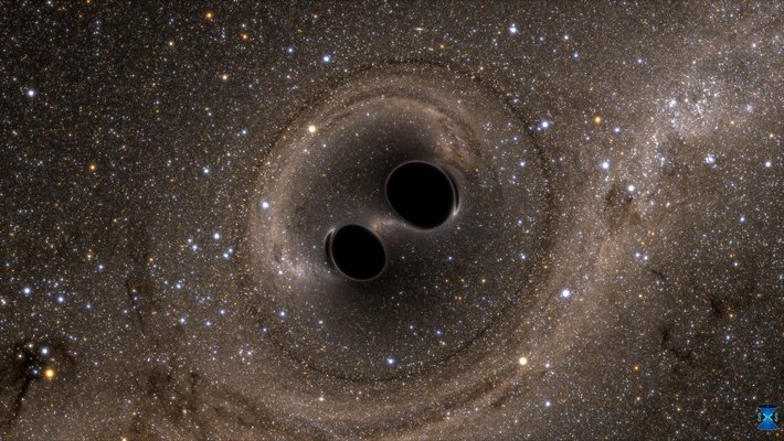 artist's conception of the merger of two black holes