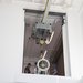A scientific instrument in a doorway