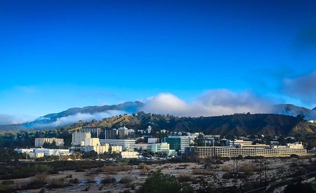 photo of JPL and mountains