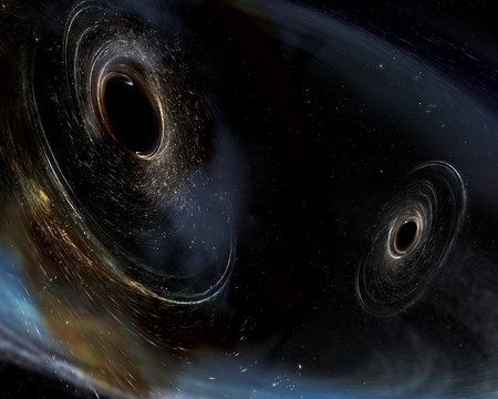 Artist concept of merging black holes