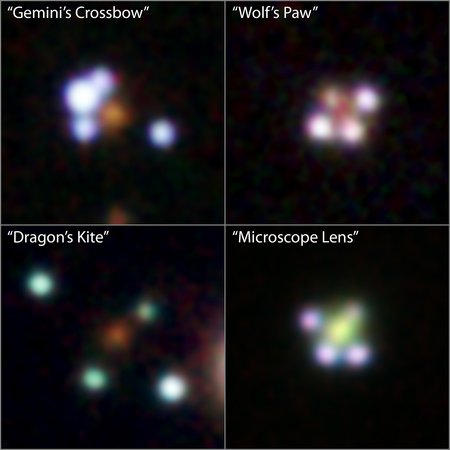 A picture of four of the quasar quads.