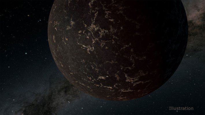 Artwork of LHS 3844b