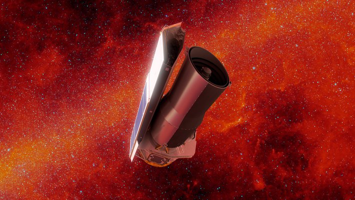 Artist's rendition of the Spitzer Space Telescope.