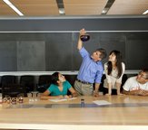 photo of Jonas Peters and Caltech students