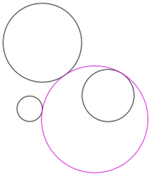 The Problem of Apollonius -- diagram showing tangent circles