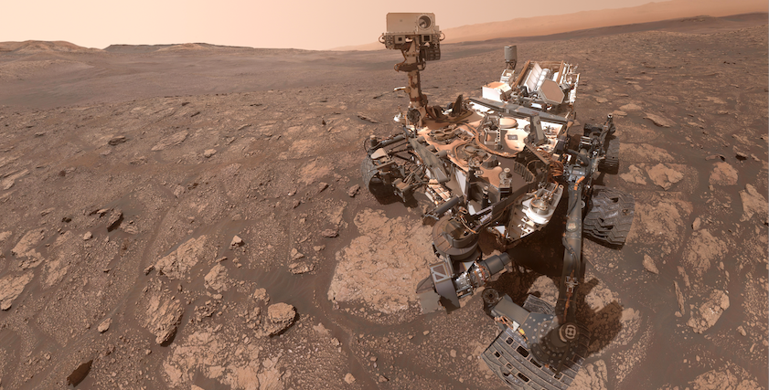 A rover on the Martian surface
