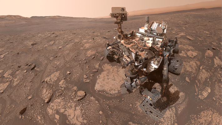 A rover on the Martian surface