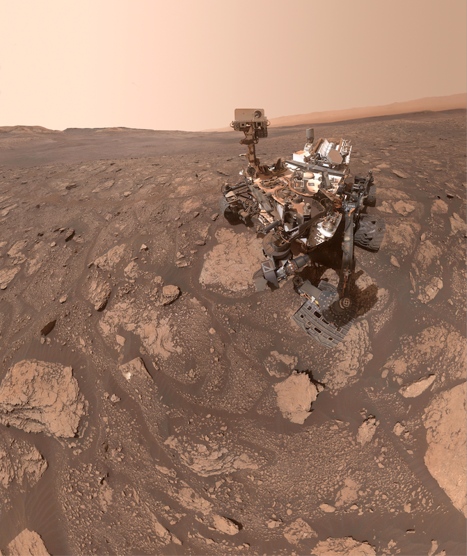 A rover on the Martian surface