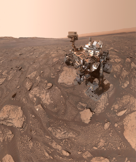 A rover on the Martian surface