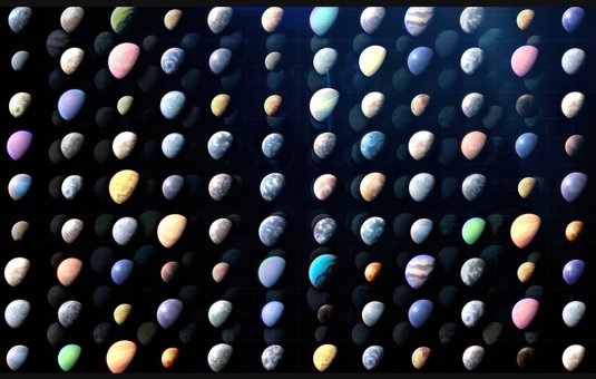 Artist's concept of exoplanets