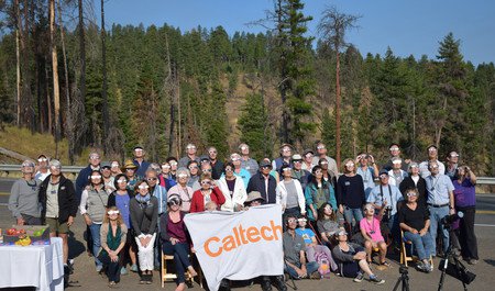 Caltech Associates President's Circle members watch the recent eclipse in Oregon.