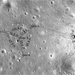 A photo of the surface of the moon with triangular array of seismometers superimposed on top