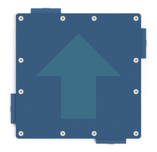 Image of a blue tile with an arrow pointing up.